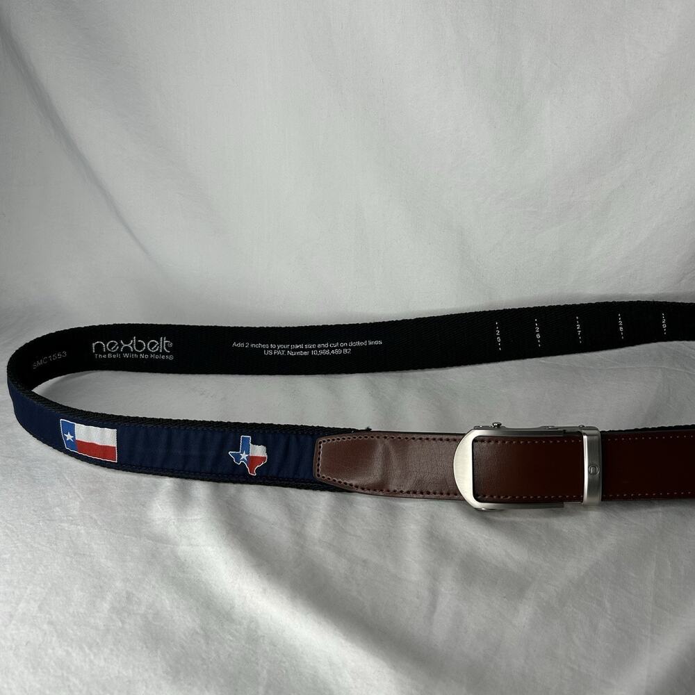Nexbelt Texas Flag Print Mens Cut Size 43